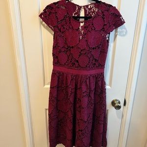 MIDI J Crew Collection Berry Lace Dress
